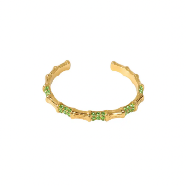 Bamboo bangle bracelet