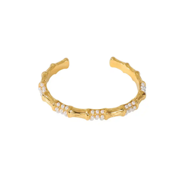 Bamboo bangle bracelet